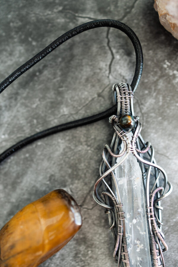 Naszyjnik z Lemuriańskim dzwonkiem w srebrze - ręcznie robiony
